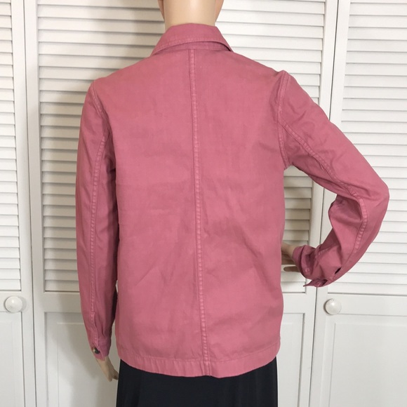 Madewell Jacket Garment-Dyed Ashwood Chore Coat Utility Shacket Pink XS - Picture 12 of 16